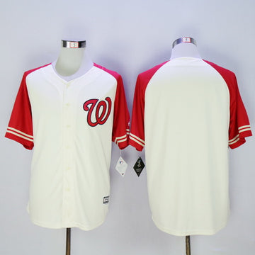Custom Washington Nationals cream jersey