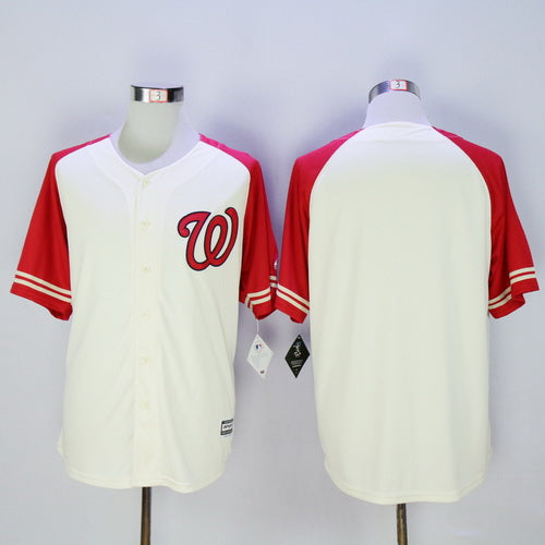 Custom Washington Nationals cream jersey