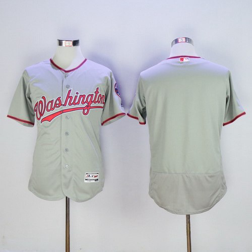 Custom Washington Nationals gray Road jersey