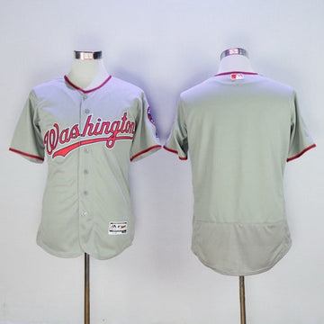 Custom Washington Nationals gray Road jersey