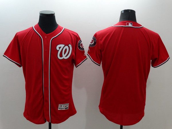 Custom Washington Nationals red jersey
