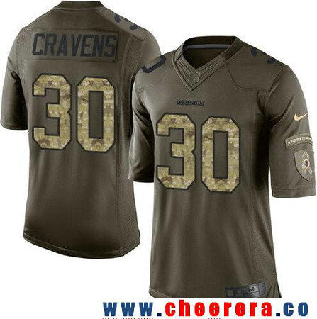Su'a Cravens Washington Commanders green Salute To Service jersey