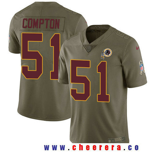 Will Compton Washington Commanders olive Salute To Service jersey