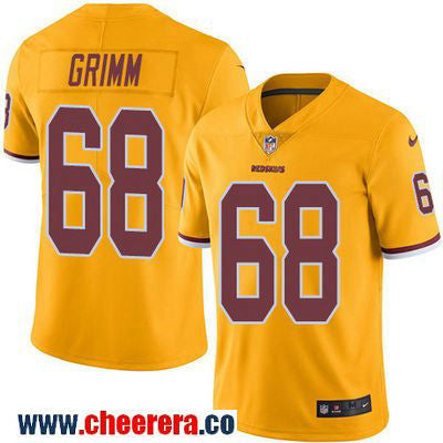 Russ Grimm Washington Commanders gold Color Rush jersey