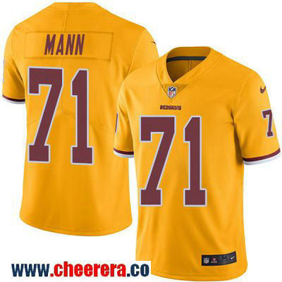 Charles Mann Washington Commanders gold Color Rush jersey