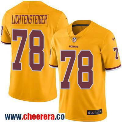 Kory Lichtensteiger Washington Commanders gold Color Rush jersey