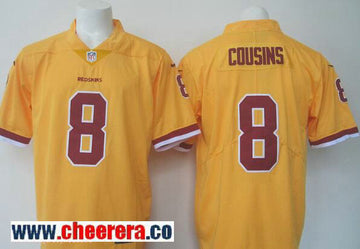 Kirk Cousins Washington Commanders gold Color Rush jersey