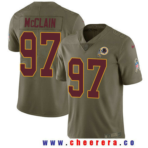 Terrell McClain Washington Commanders olive Salute To Service jersey