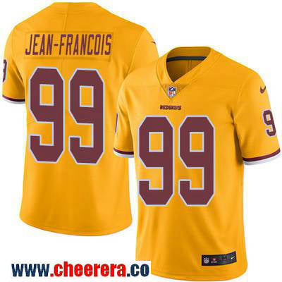 Ricky Jean-Francois Washington Commanders gold Color Rush jersey