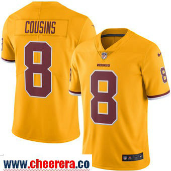 Kirk Cousins Nike Washington Commanders gold Color Rush jersey