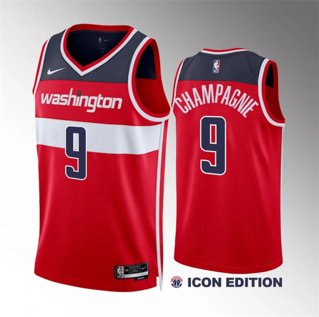 Justin Champagnie Washington Wizards red jersey