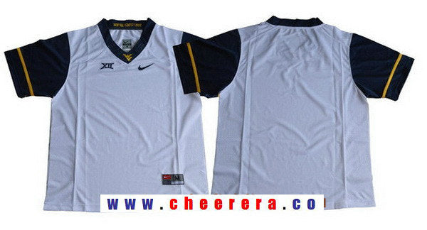 Custom West Virginia Mountaineers white Limited jersey