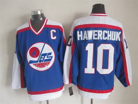 Dale Hawerchuk Winnipeg Jets blue Throwback jersey