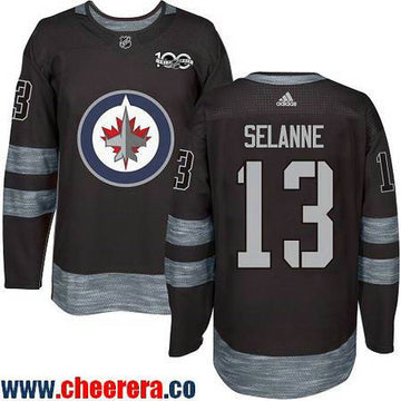 Teemu Selanne Winnipeg Jets black jersey
