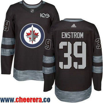 Tobias Enstrom Winnipeg Jets black jersey