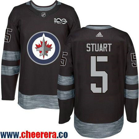 Mark Stuart Winnipeg Jets black jersey
