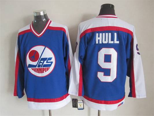 Bobby Hull Winnipeg Jets blue Throwback jersey