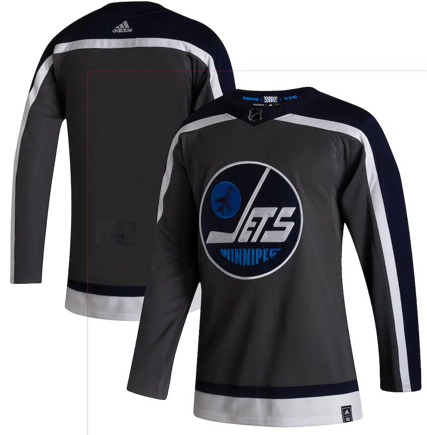 Custom Winnipeg Jets gray Reverse Retro jersey