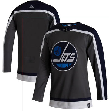 Custom Winnipeg Jets gray Reverse Retro jersey