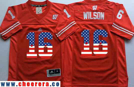 Russell Wilson Wisconsin Badgers red Fashion jersey