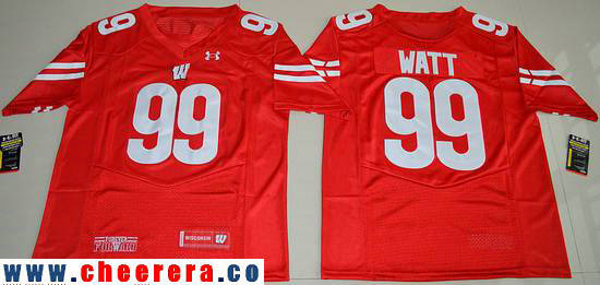 J. Watt Wisconsin Badgers red jersey