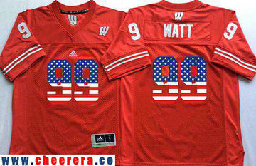 J. Watt Wisconsin Badgers red Fashion jersey