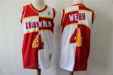 Men Atlanta Hawks red Throwback jersey