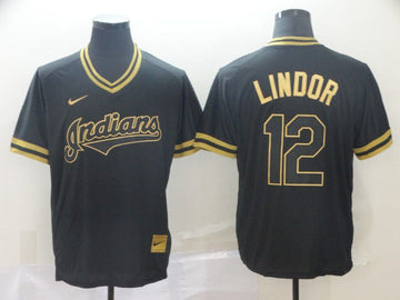 Men Cleveland Guardians black Game jersey