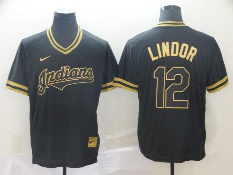 Men Cleveland Guardians black Game jersey