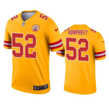 Men Creed Humphrey Kansas City Chiefs yellow Vapor jersey