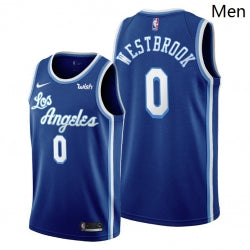 Men Russell Westbrook Los Angeles Lakers blue Classic jersey