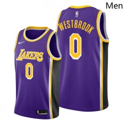 Men Russell Westbrook Los Angeles Lakers purple jersey