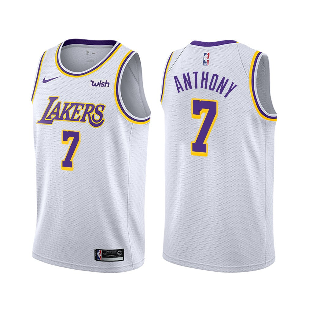 Men Carmelo Anthony Los Angeles Lakers white jersey