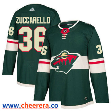 Men Mats Zuccarello Minnesota Wild green jersey