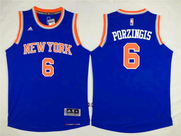 Men NBA Porzingis New York Knicks blue jersey