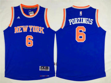 Men NBA Porzingis New York Knicks blue jersey