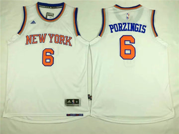Men NBA Porzingis New York Knicks white jersey