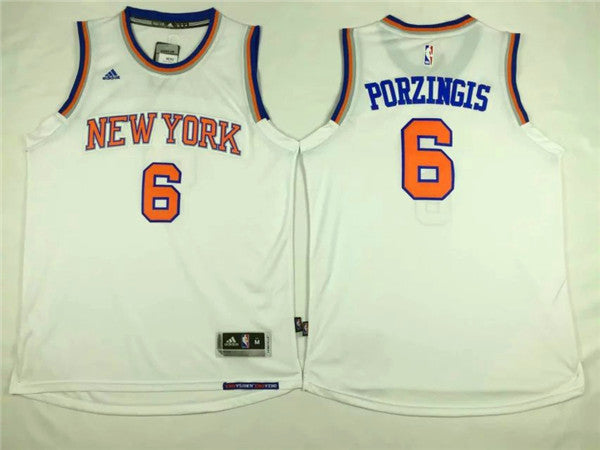 Men NBA Porzingis New York Knicks white jersey