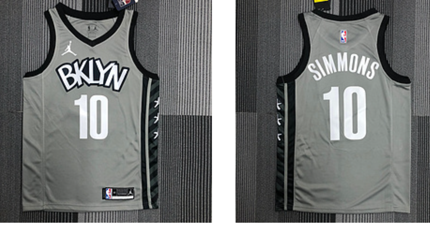 Men Brooklyn Nets gray jersey