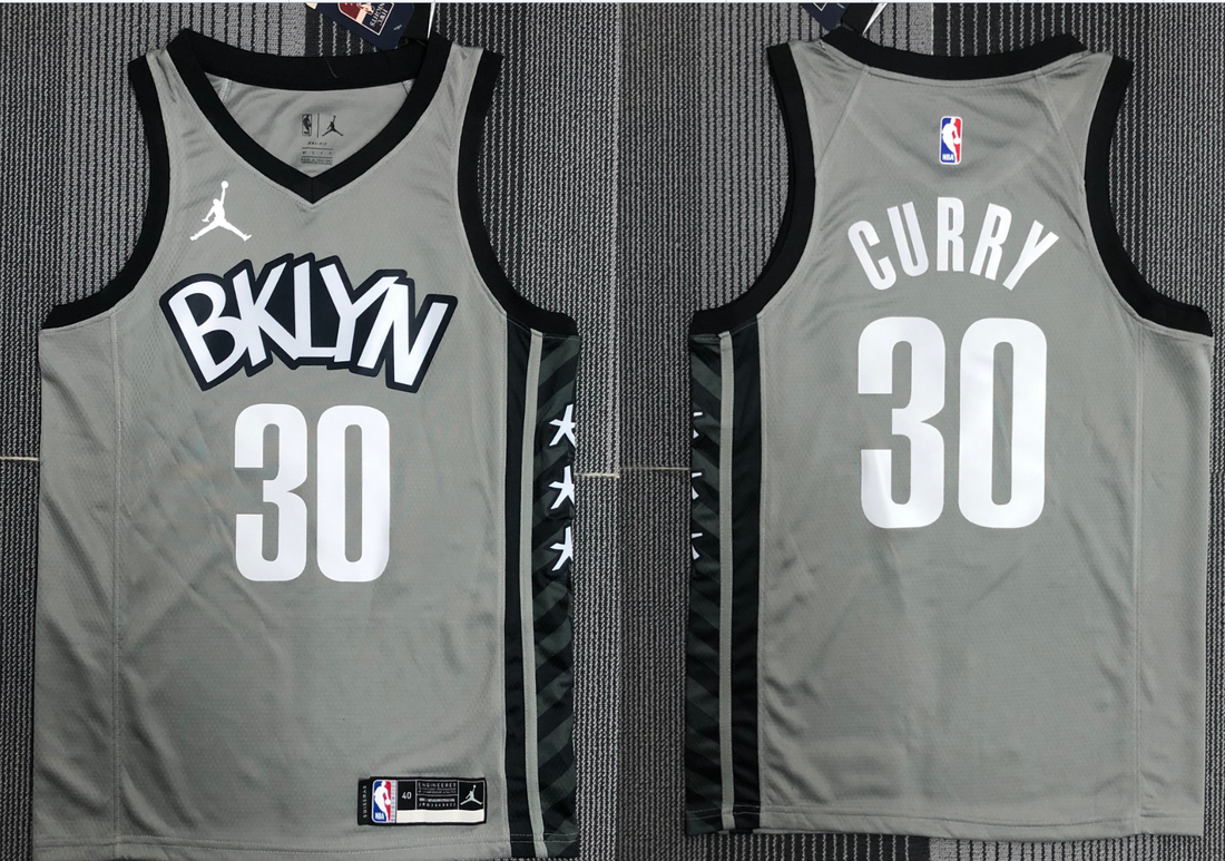 Men Brooklyn Nets gray jersey