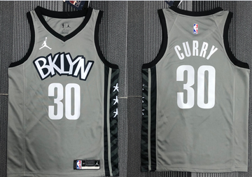 Men Brooklyn Nets gray jersey