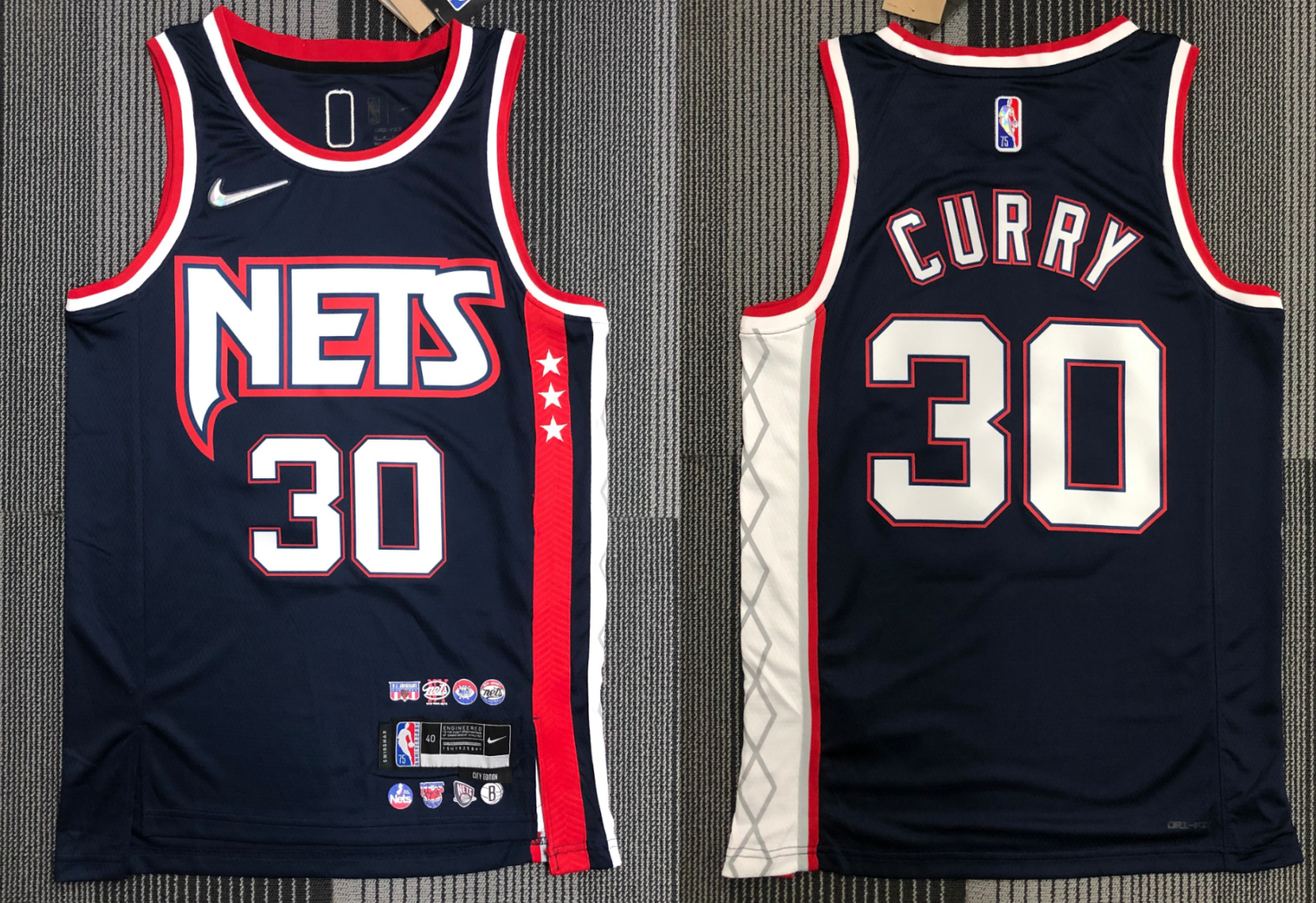 Men Brooklyn Nets navy jersey