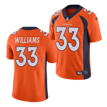 Men Nike Javonte Williams Denver Broncos orange Vapor jersey