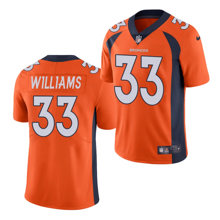 Men Nike Javonte Williams Denver Broncos orange Vapor jersey
