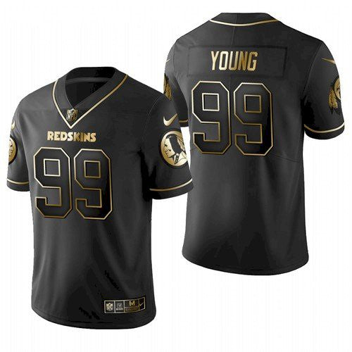 Men Chase Young Washington Commanders black Limited jersey
