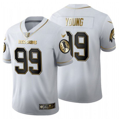 Men Chase Young Washington Commanders white Limited jersey