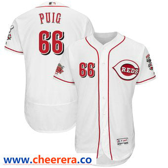 Yasiel Puig Cincinnati Reds white jersey