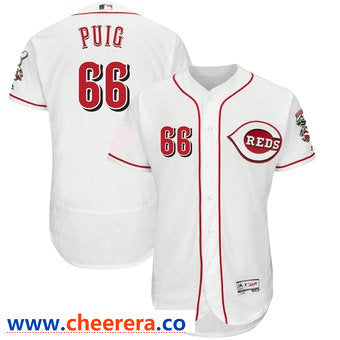 Yasiel Puig Cincinnati Reds white jersey