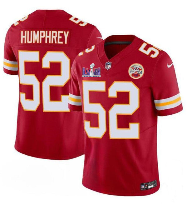 Creed Humphrey Kansas City Chiefs red Vapor jersey