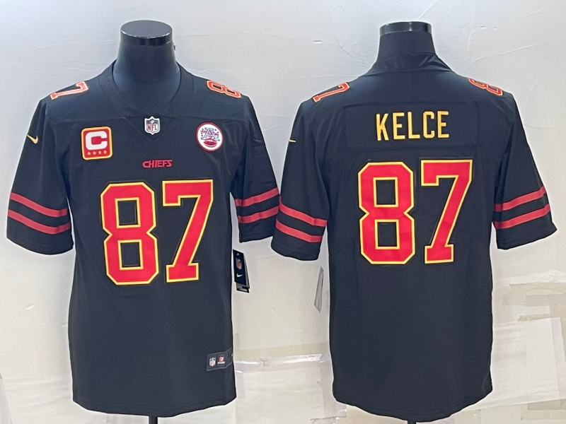 Travis Kelce Kansas City Chiefs black Vapor jersey